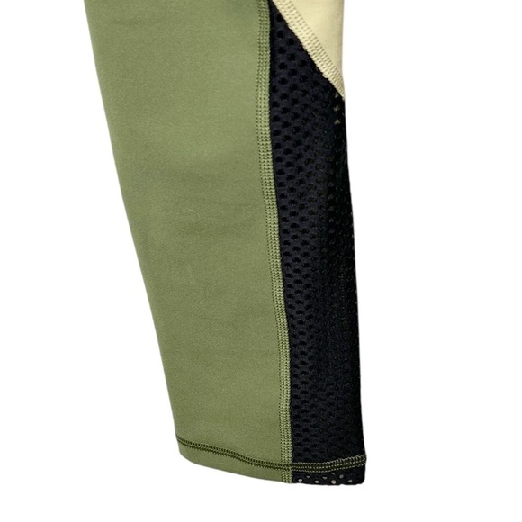 NEW Johnny Was Calme Endurance Mesh Inset Green Bronze Performance Leggings Sz S - Picture 12 of 13